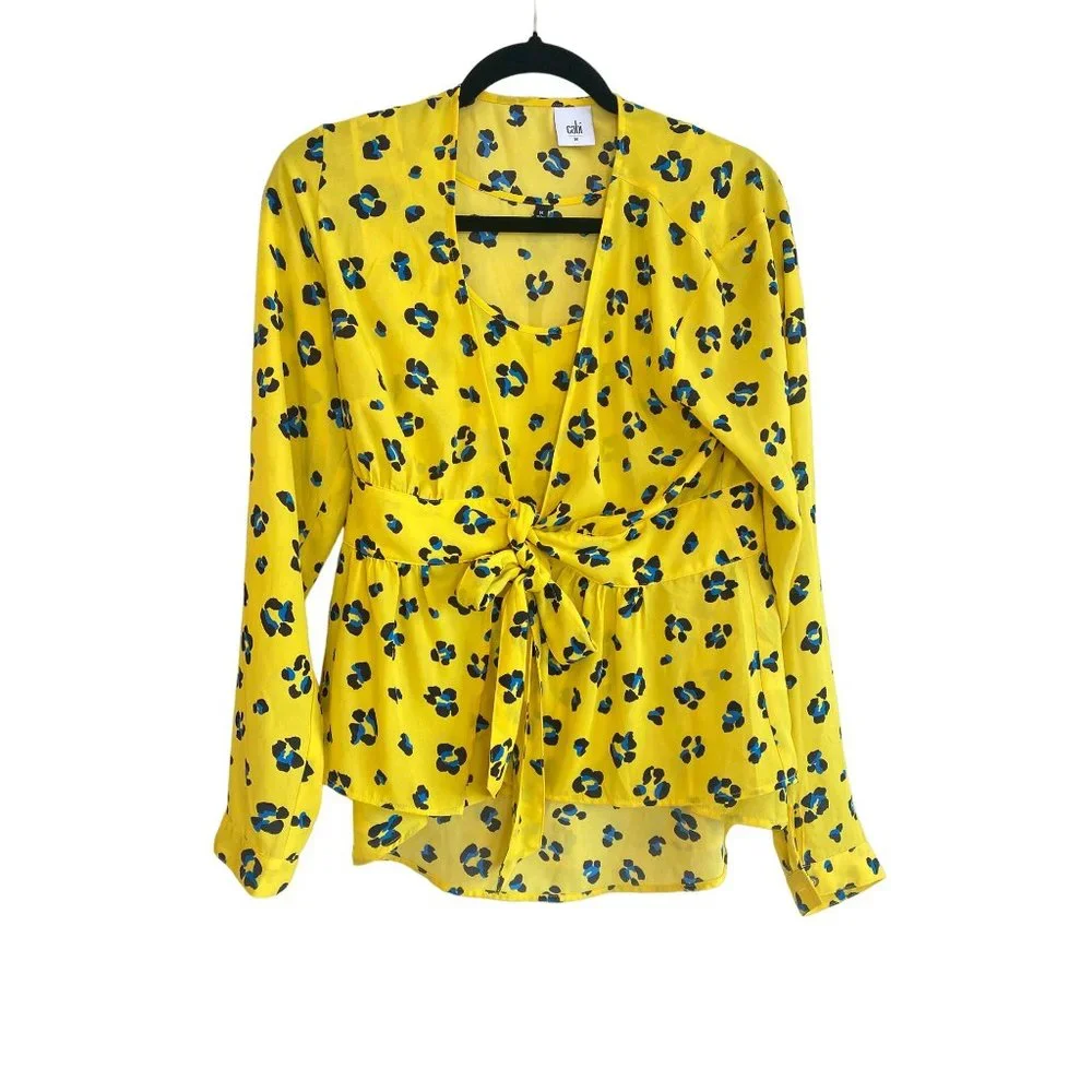 CAbi Sunny Set Limited Edition Wrap Tie Yellow Blouse Tank 2-Piece Set Medium - Picture 2 of 15
